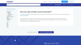 How do I get a FedEx Account Number? - EasyPost