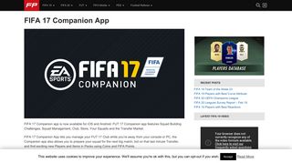 FIFA 17 Companion App – FIFPlay