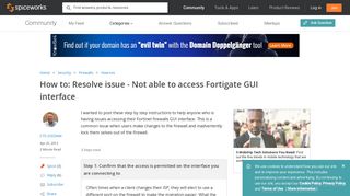 Resolve issue - Not able to access Fortigate GUI interface - Firewalls ...