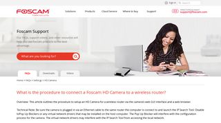 What is the procedure to connect a Foscam HD Camera to a wireless ...