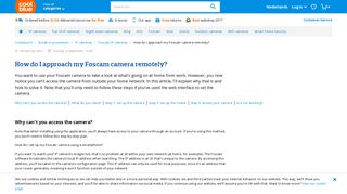 How do I approach my Foscam camera remotely? - Before 23:59 ...