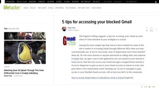 5 tips for accessing your blocked Gmail - Lifehacker
