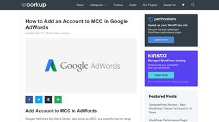 How to Add an Account to MCC in Google AdWords - Woorkup