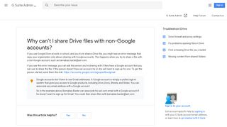 Why can't I share Drive files with non-Google accounts? - G Suite ...
