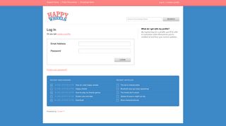 Log in / FAQs - Happy Wheels Support