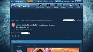 Login Rewards for Hearthstone During BlizzCon 2018 - News - Icy ...