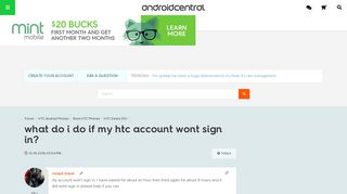 what do i do if my htc account wont sign in? - Android Forums at ...