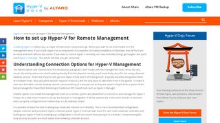 How to set up Hyper-V for Remote Management - Altaro