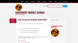 Southwest Middle School | How to log-in to iBoss from home!
