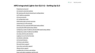 HPE Integrated Lights-Out (iLO 4) - Setting Up iLO - HPE Support Center