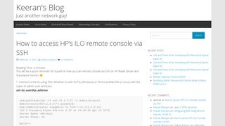 How to access HP's ILO remote console via SSH – Keeran's Blog