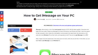 How to Get iMessage on Your PC - Appuals.com
