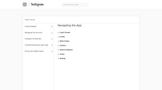 Navigating the App | Instagram Help Center