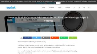 How to Find IP Camera Address & Set up Remote Viewing (Steps ...