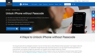 4 Ways to Unlock iPhone without Passcode- dr.fone