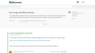 How to sign into IRS E services - Accountants Community