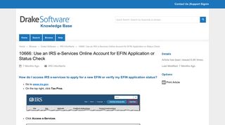 Use an IRS e-Services Online Account for EFIN Application or Status ...
