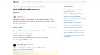 How to log into Kik Messenger - Quora