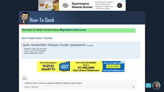 cant remember linksys router password « How-To Geek Forums
