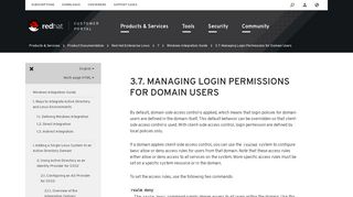 3.7. Managing Login Permissions for Domain Users - Red Hat ...