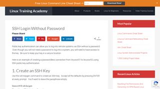 SSH Login Without Password | Linux Training Academy