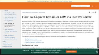 How To: Login to Dynamics CRM via Identity Server - Identity Server ...