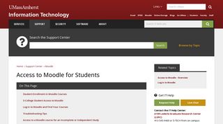 Access to Moodle for Students | UMass Amherst Information ...