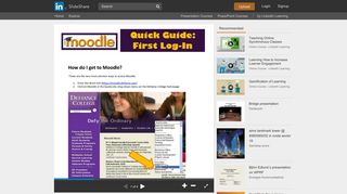 Moodle first time use for students - SlideShare