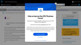 Cannot log into or access one of my ATT.NET email ... - AT&T ...