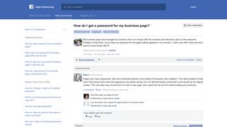How do I get a password for my business page? | Facebook Help ...