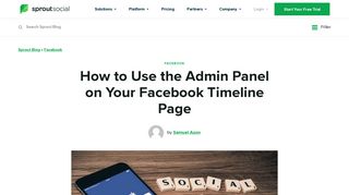 How to Use the Admin Panel on Your Facebook Timeline Page ...