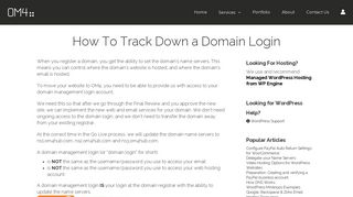 How To Track Down a Domain Login | OM4