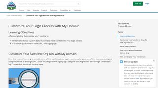 Customize Your Login Process with My Domain Unit | Salesforce