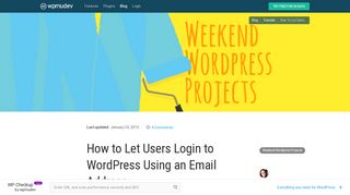 How to Let Users Login to WordPress Using an Email Address ...