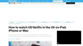 How to watch US Netflix in the UK on iPad, iPhone & Mac - Macworld UK