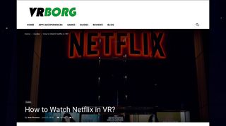 How to Watch Netflix in VR? | VRborg.com