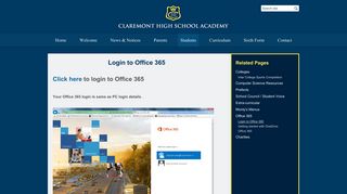 Claremont High School Academy Trust - Login to Office 365