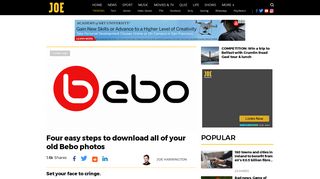 Four easy steps to download all of your old Bebo photos | JOE is the ...