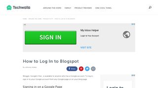 How to Log In to Blogspot | Techwalla.com