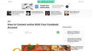 How to Connect ooVoo With Your Facebook Account - Neurogadget