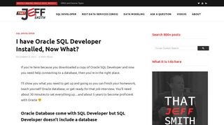I have Oracle SQL Developer Installed, Now What? – ThatJeffSmith