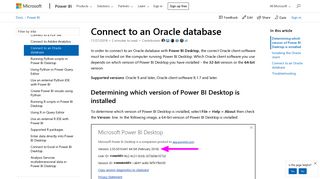 Connect to an Oracle database - Power BI | Microsoft Docs