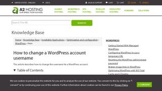 How to change a WordPress account username