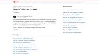 Why can't I log into Pinterest? - Quora