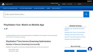 PlayStation Vue: Watch on Mobile App - PlayStation Support