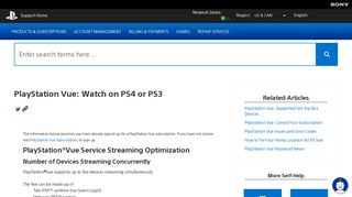 PlayStation Vue: Watch on PS4 or PS3 - PlayStation Support
