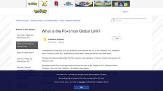 What is the Pokémon Global Link? – Pokémon Support