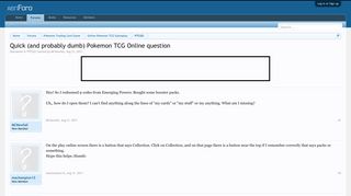 Quick (and probably dumb) Pokemon TCG Online question | The PokeGym