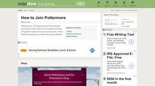 How to Join Pottermore: 14 Steps (with Pictures) - wikiHow