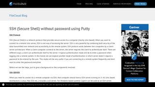 SSH (Secure Shell) without password using Putty - FileCloud